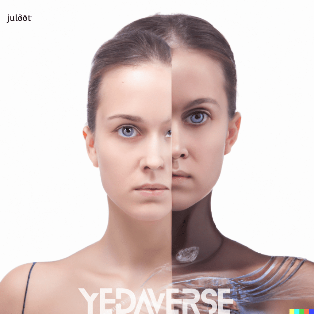 A Digital Twin of A Woman | DALL-E 2 x juloot YedaVerse. Created by OpenAI