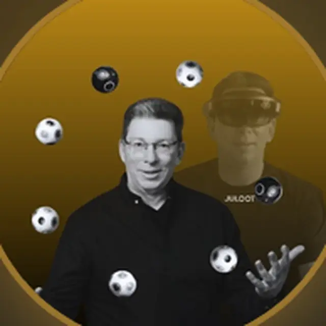 Dr. Elhanan Gazit with a virtual avatar
